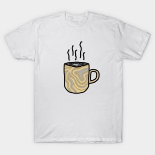 Cup Tea Pattern Rainbow Hand Drawing T-Shirt